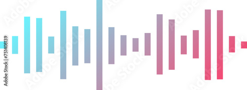 Dynamic Blue and Pink Gradient Soundwave
