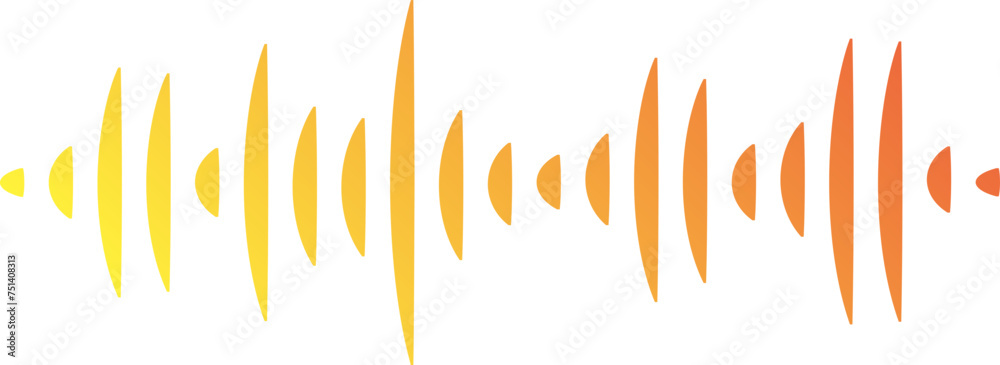 Sharp Orange Gradient Soundwave