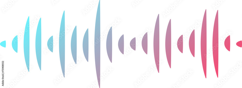 Sharp Blue and Pink Gradient Soundwave