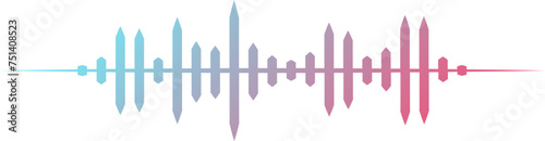 Sharp Blue and Pink Gradient Soundwave