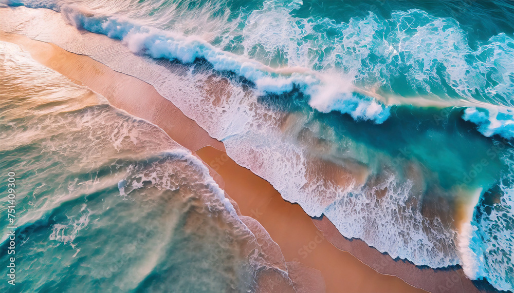 Sun-Kissed Paradise: A Drone's View of a Serene Beach