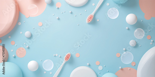 Wallpaper Mural Dental clinic creative background, dentist office website graphic. Teeth hygiene, dental equipment and dentistry banner. Torontodigital.ca