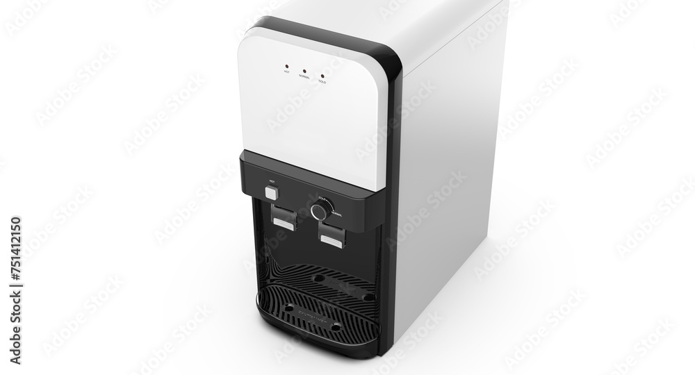 new modern ai high technology luxury beautiful electronic product design hydrogen water filter machines on white background for house kitchen and restaurant