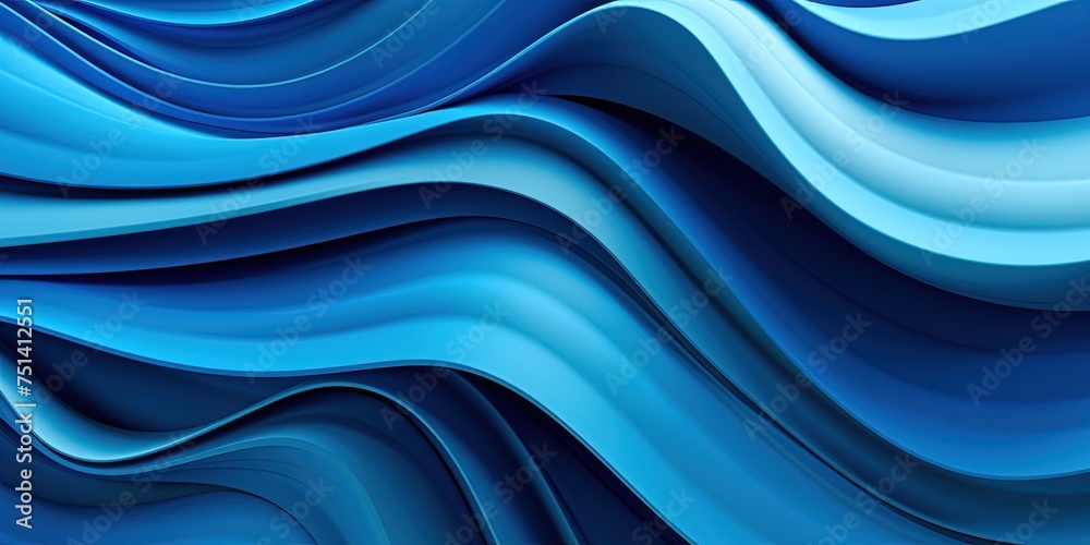 Blue Wavy Shapes Blue Wavy Shapes
