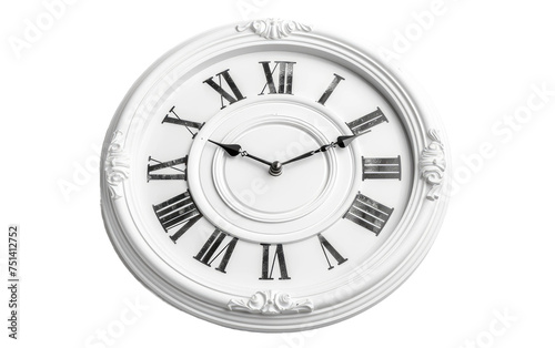 Ivory Wall Timepiece isolated on transparent Background