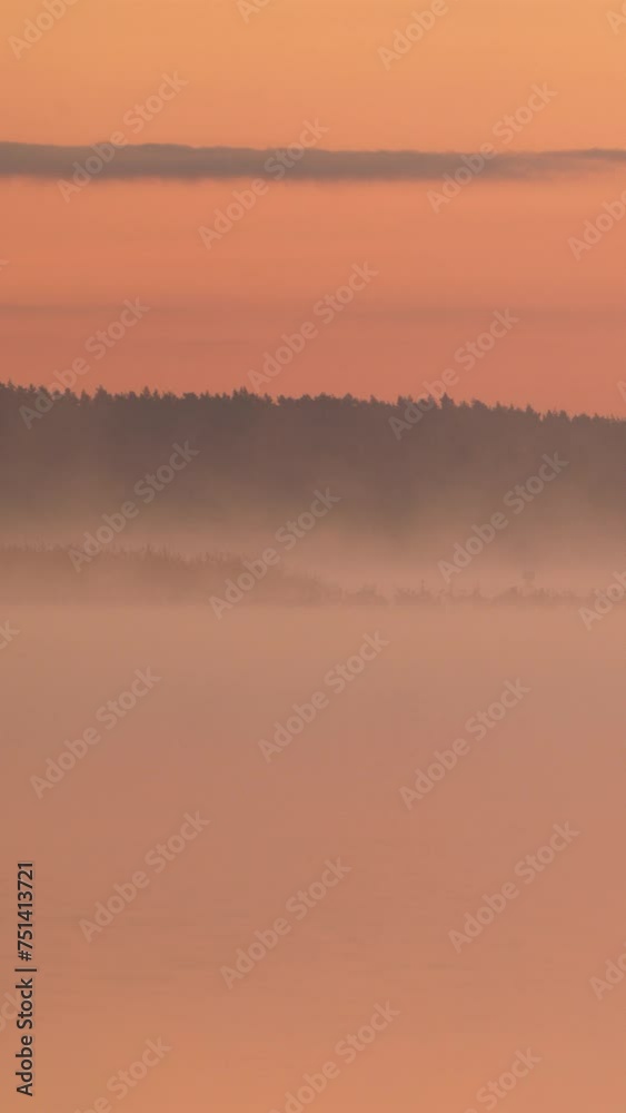 4K Vertical: dawn scenery over a lake, Germany