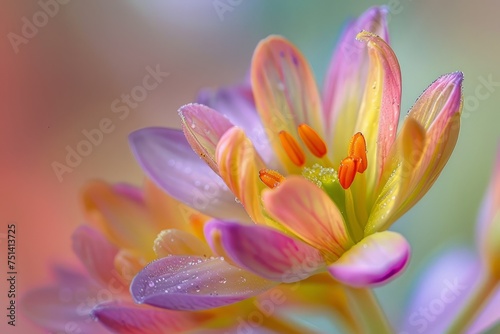 Close up of a blooming spring flower in a garden, wallpaper background