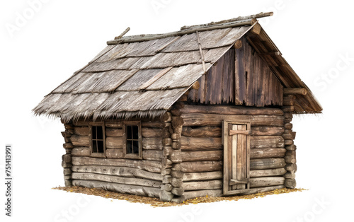 Wooden Cottage isolated on transparent Background