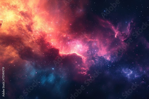 Vibrant space backdrop in cosmic spectrum