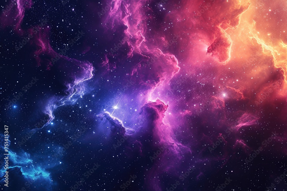 Radiant astronomy beauty in cosmic spectrum - obrazy, fototapety, plakaty 