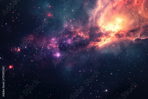 Enthralling celestial canvas with vibrant colors