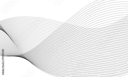 Abstract wavy lines on transparent background with grey smooth element swoosh speed wave modern stream background. You can used for banner, template, wallpaper, business wave curve lines background. 