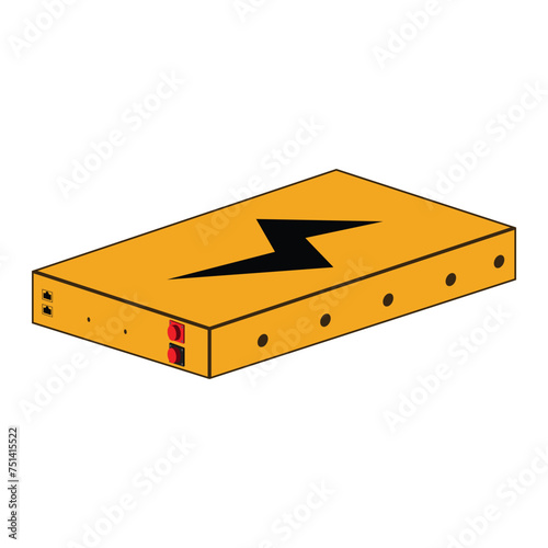 2U Battery 3D Icon Illustration photo