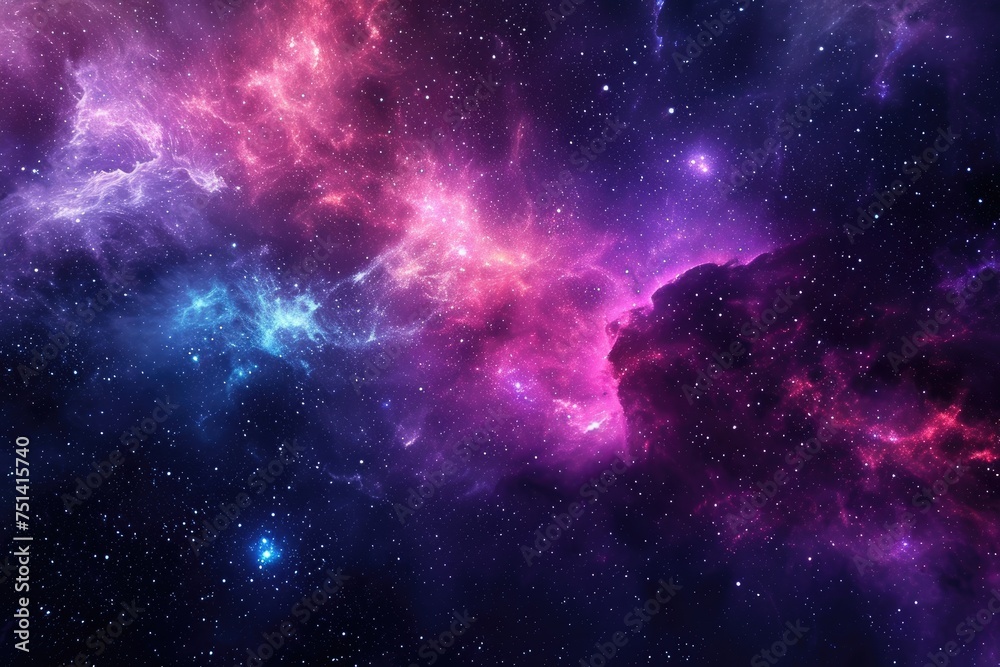 Mesmerizing space canvas with vibrant palette