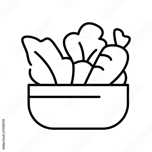 dietary fiber outline icon thin vector design good for website or mobile app