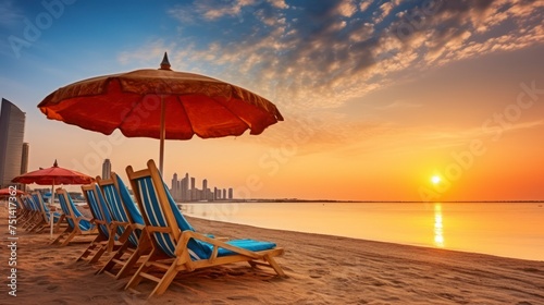 Finding Peace During Sun Holidays on the Persian Gulf Beach © coco