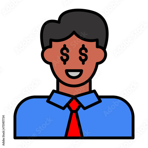   Greed line filled icon