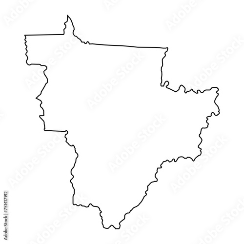 Central West Region map, Brazil. Vector Illustration. photo