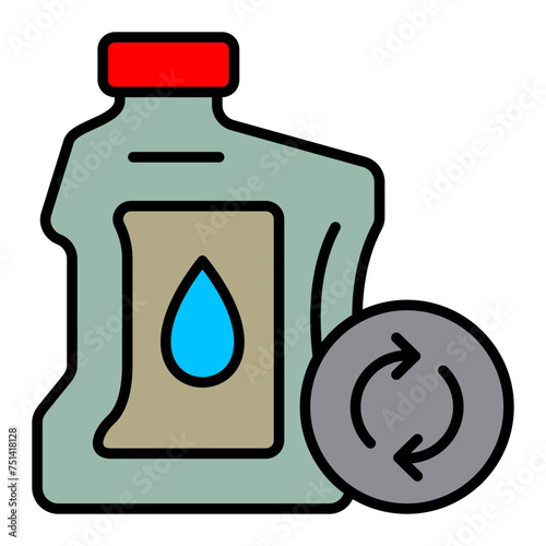   Refill line filled icon