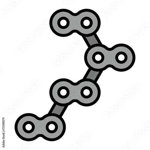   Chain line filled icon
