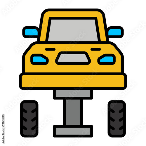   Tire Change line filled icon