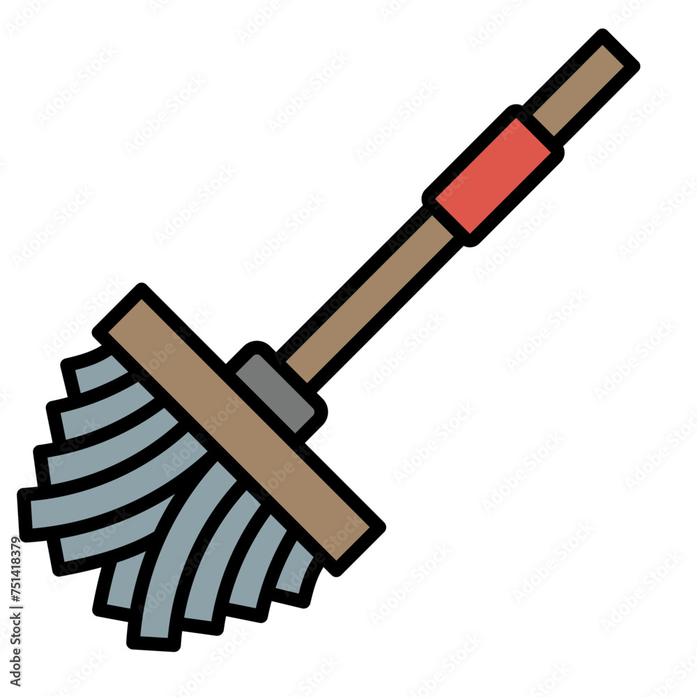   Mop line filled icon