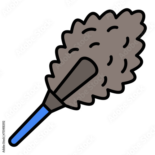  Feather Duster line filled icon