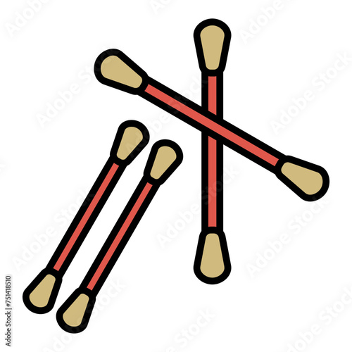   Cotton Swab line filled icon