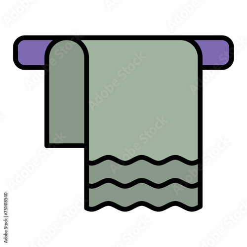  Towel line filled icon