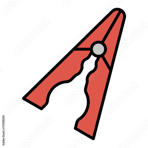   Clothespin line filled icon