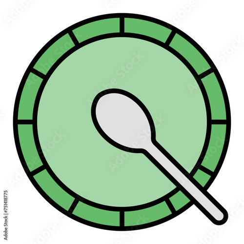   Disposable tableware line filled icon