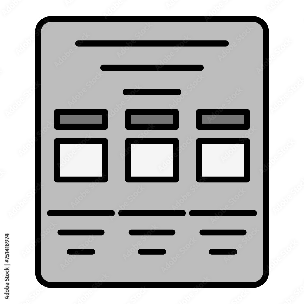 Storyboarding line filled icon Storyboarding line filled icon
