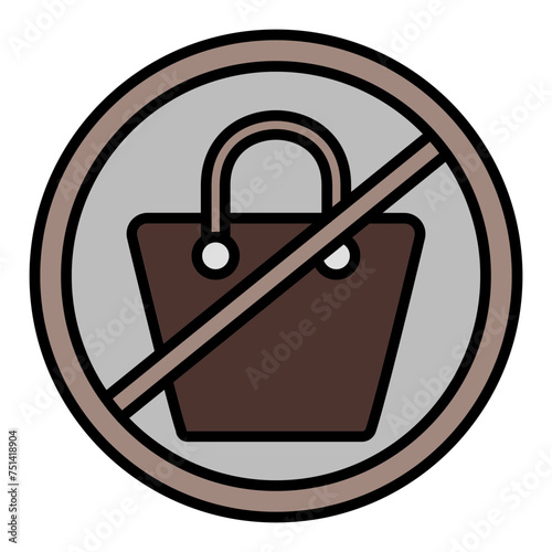   Disposable packaging regulations line filled icon