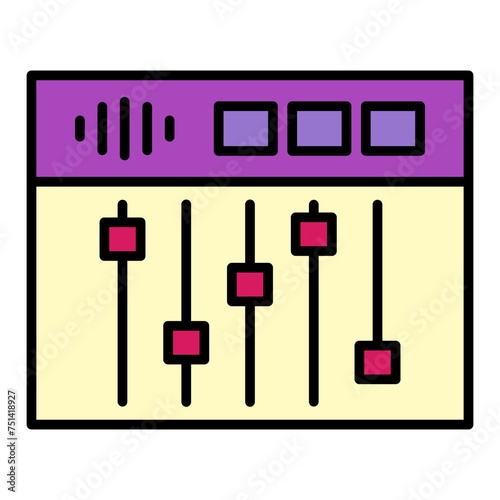   Audio Mastering line filled icon