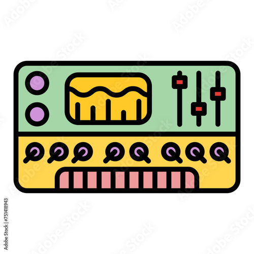   Audio Synthesis line filled icon