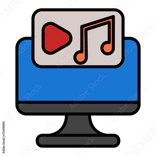   Video PostProduction line filled icon