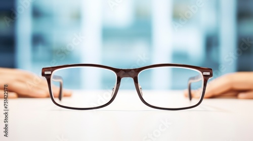 The Quiet Elegance of Eyeglasses Lying on a Table