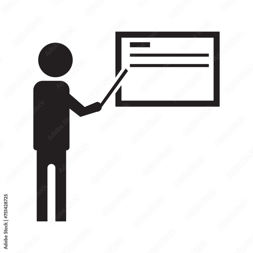 Teacher presentation icon Teacher presentation icon