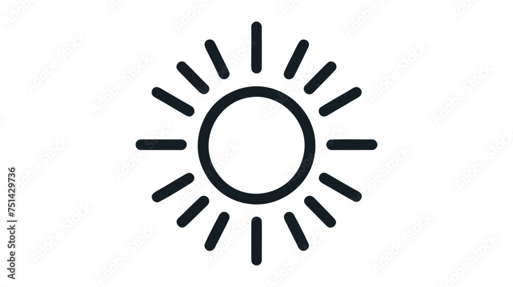 sun Icon, vector Illustration on white background sun Icon, vector Illustration on white background