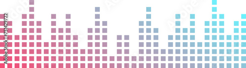 Pink and Blue Gradient Square Soundwave Equalizer