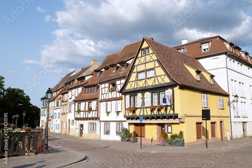 Traditional half timbered houses located in Colmar, France