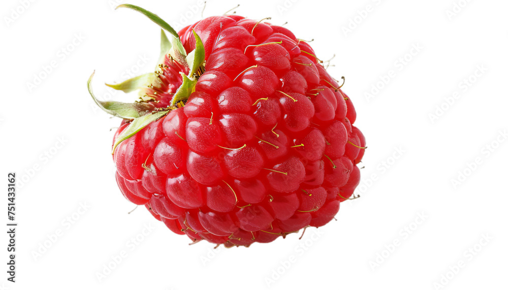 A close up of the one fresh raspberry. A close up of the one fresh raspberry.
