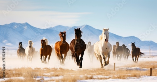 Witnessing the Winter Wild Horse Roundup on Snow-Covered Desert Plains