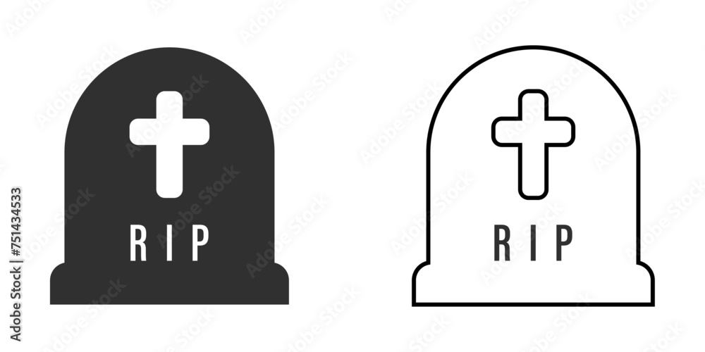 Cemetery gravestone icon vector illustration Cemetery gravestone icon vector illustration