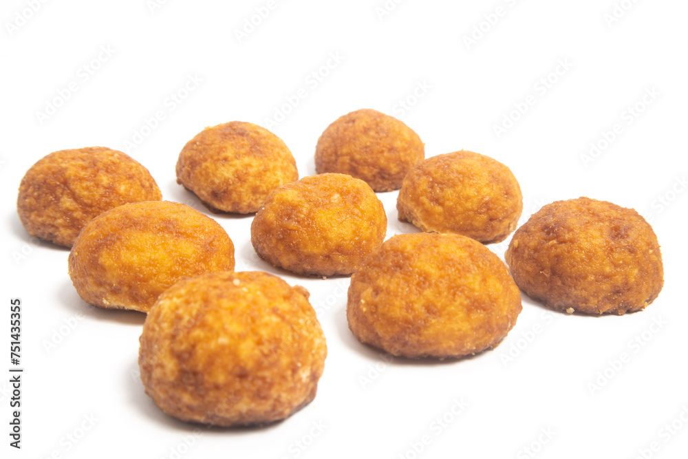 Group of palm cheese cookies isolated on white background clipping path Group of palm cheese cookies isolated on white background clipping path