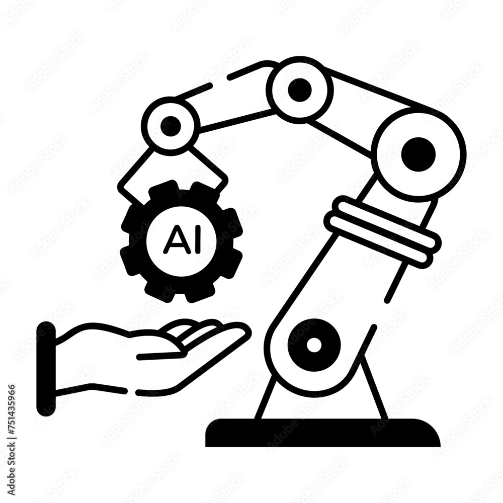 Artificial Intelligence Linear Icon Artificial Intelligence Linear Icon