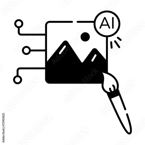  Future Technology Linear Icon