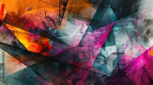 Abstract background with geometric shapes. Can be used as a wallpaper or for web design. photo