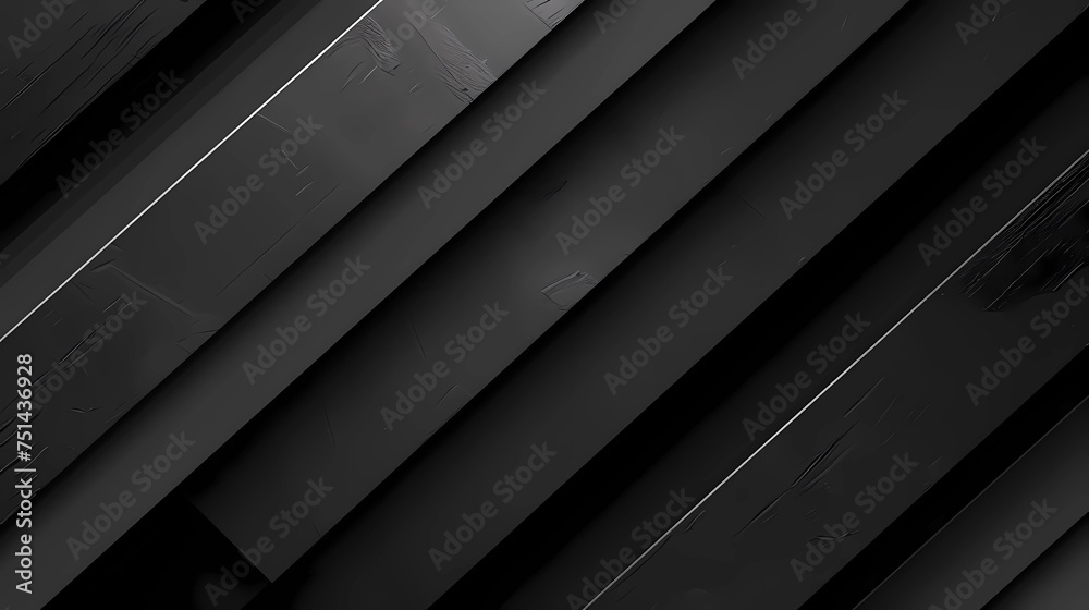 Abstract black metal stripes background, 3d render illustration, Futuristic technology style, Generative AI illustrations. Abstract black metal stripes background, 3d render illustration, Futuristic technology style, Generative AI illustrations.