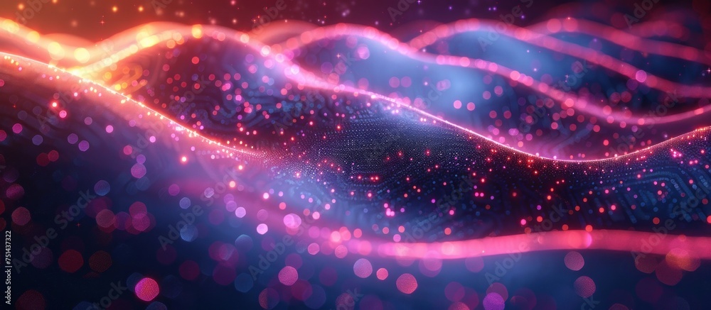 Fototapeta premium abstract background with glowing lights
